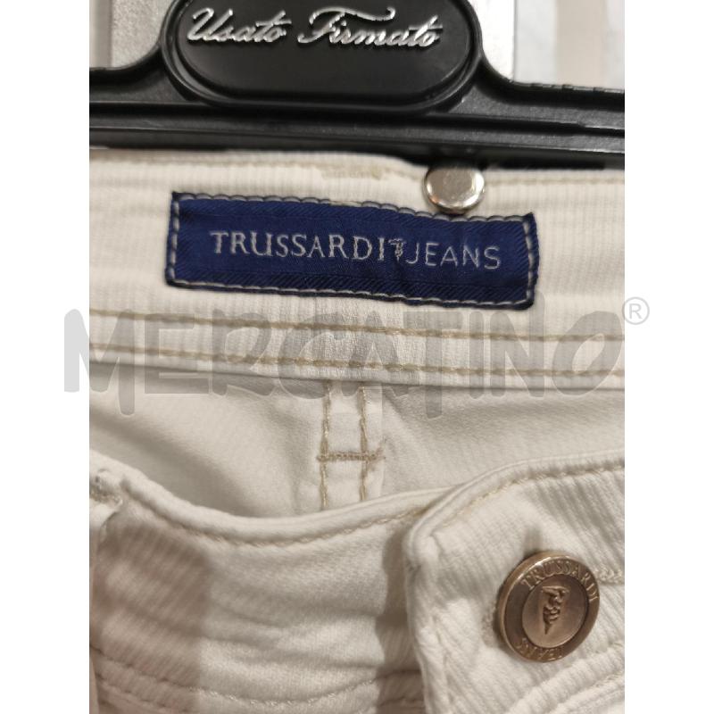 JEANS DONNA TRUSSARDI BIANCHI DISEGNO CATENE | Mercatino dell'Usato Campobasso 5