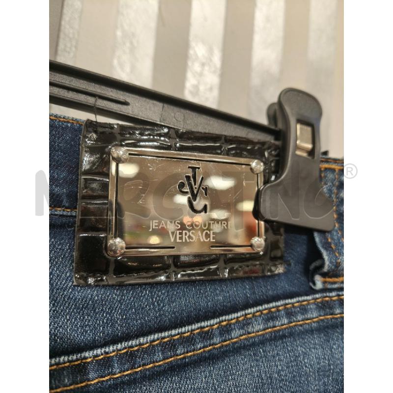 JEANS UOMO VERSACE JEANS COUTURE BLU CON STRIATURE | Mercatino dell'Usato Campobasso 4