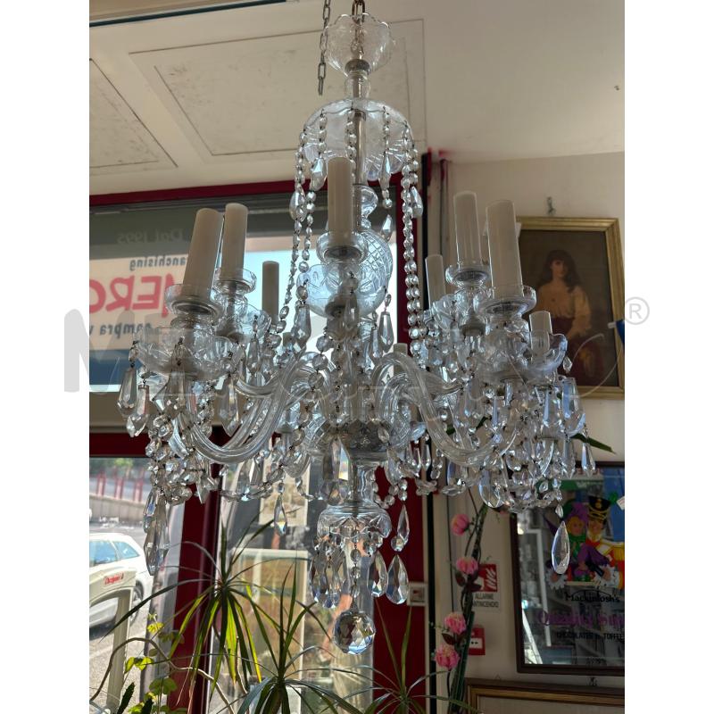 LAMPADARIO IN CRISTALLO 11 LUCI TRASP | Mercatino dell'Usato Campobasso 1