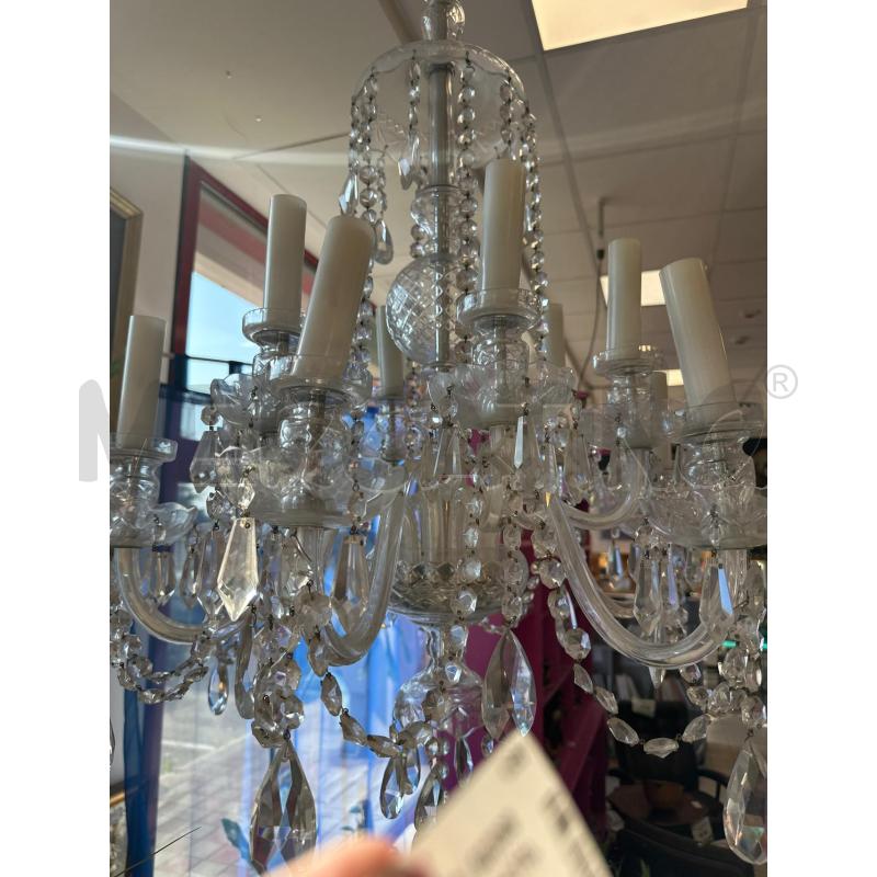 LAMPADARIO IN CRISTALLO 11 LUCI TRASP | Mercatino dell'Usato Campobasso 2
