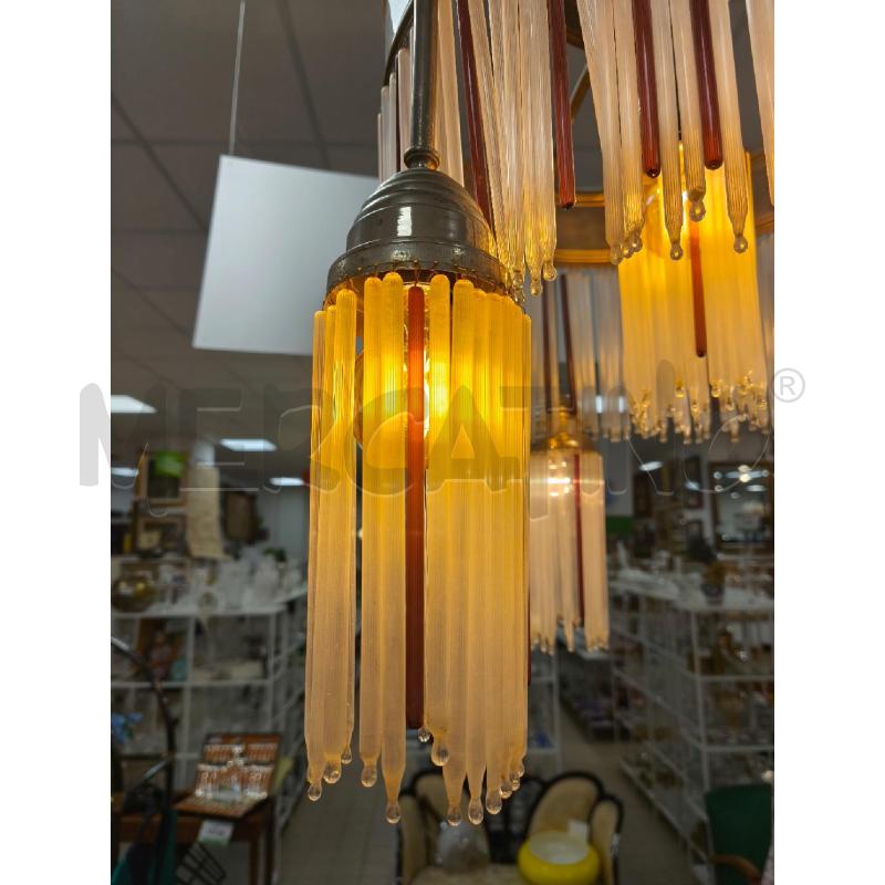 LAMPADARIO LIBERTY '900 4 LUCI VETRI PENDENTI | Mercatino dell'Usato Campobasso 2