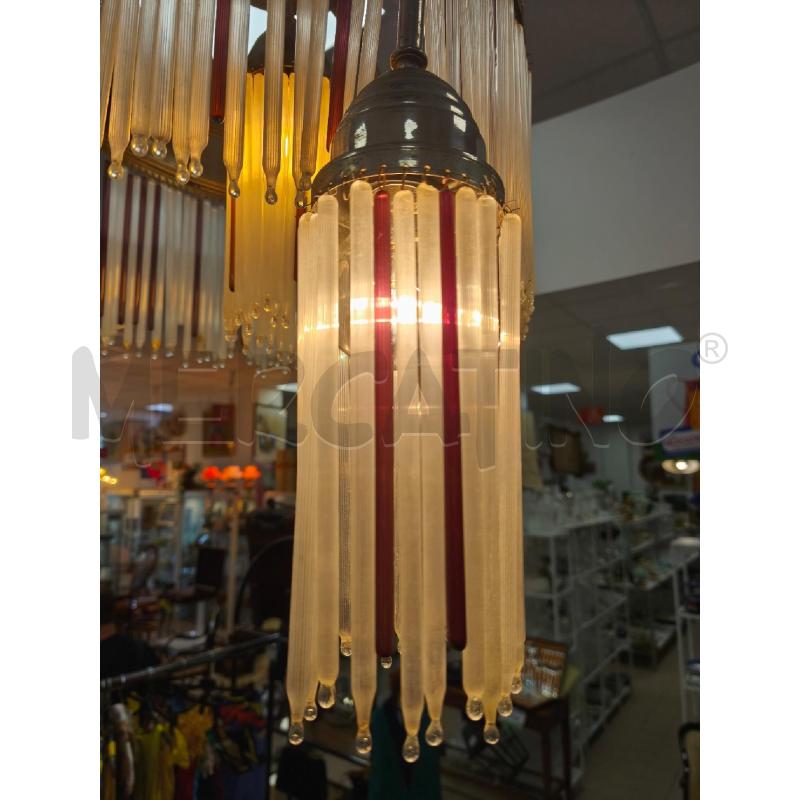 LAMPADARIO LIBERTY '900 4 LUCI VETRI PENDENTI | Mercatino dell'Usato Campobasso 3