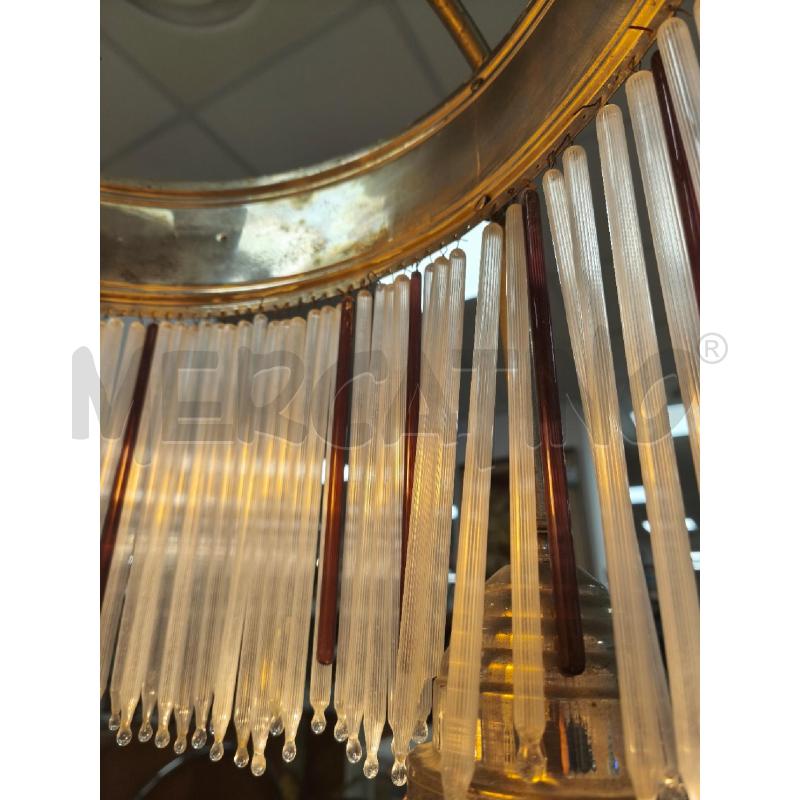 LAMPADARIO LIBERTY '900 4 LUCI VETRI PENDENTI | Mercatino dell'Usato Campobasso 5