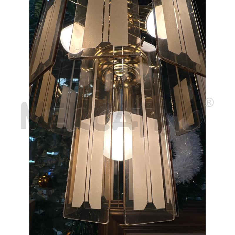 LAMPADARIO VETRI RETT AMBRATI VINTAGE | Mercatino dell'Usato Campobasso 2