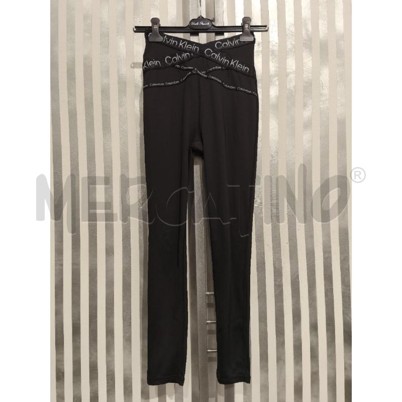 LEGGINGS DONNA CALVIN KLEIN NERO FASCE LOGATE | Mercatino dell'Usato Campobasso 1