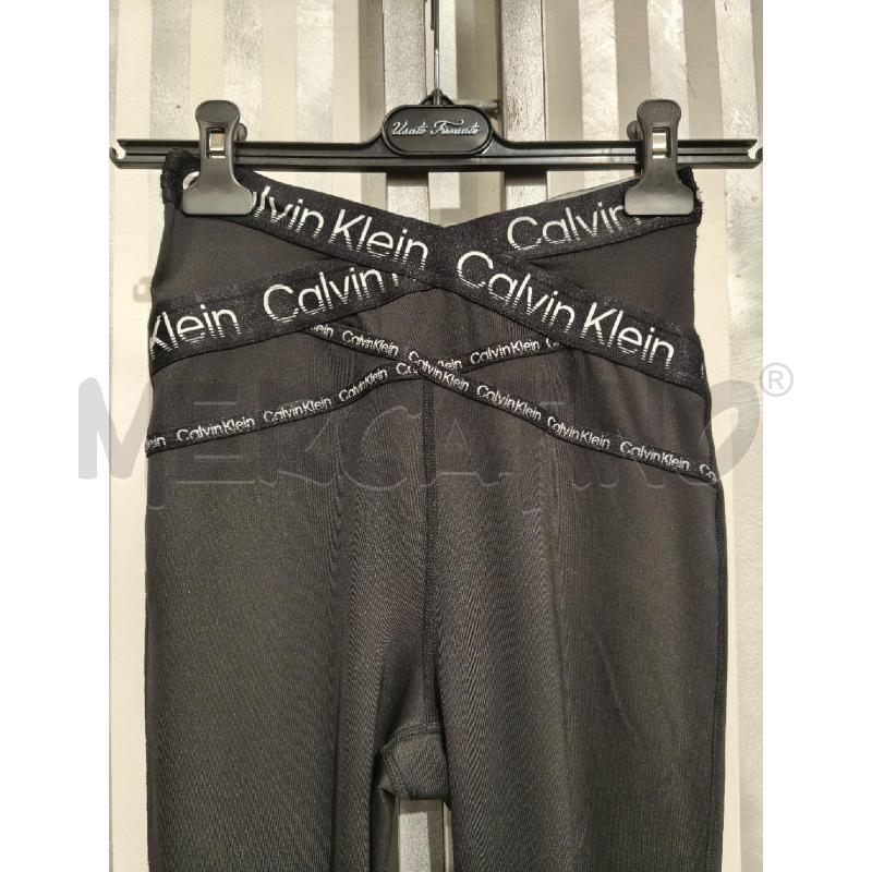 LEGGINGS DONNA CALVIN KLEIN NERO FASCE LOGATE | Mercatino dell'Usato Campobasso 2