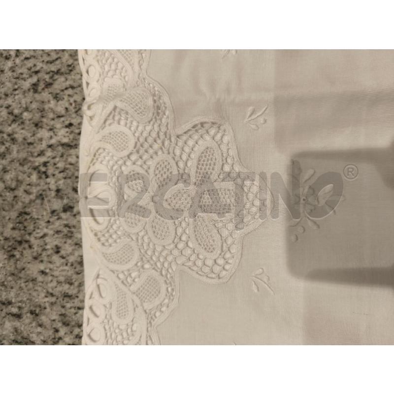 LENZUOLO MATRIMONIALE BIANCO + 2FED. BORDI A MACCHINA | Mercatino dell'Usato Campobasso 4