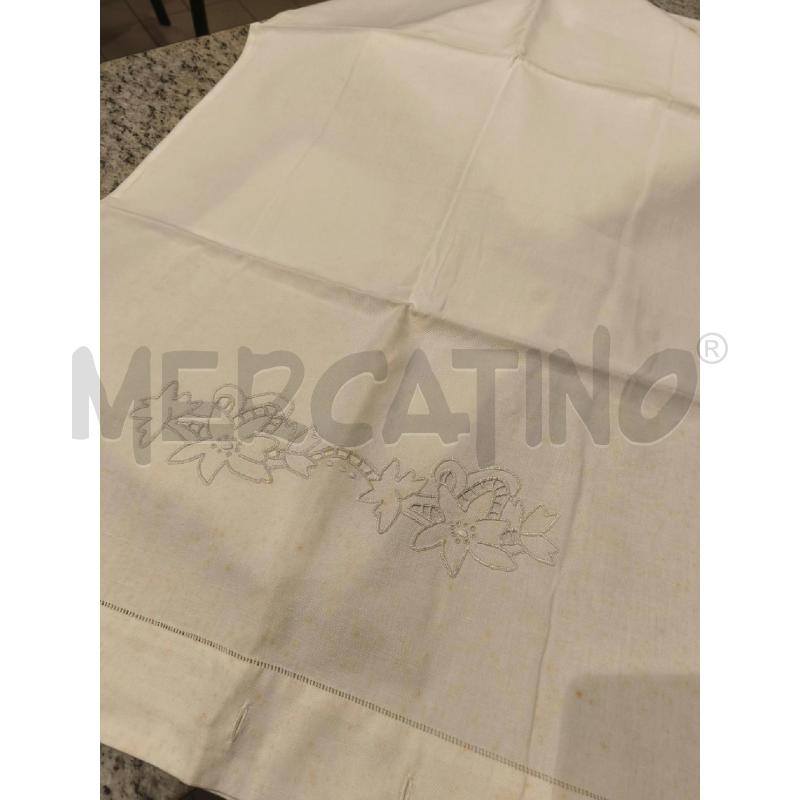 LENZUOLO MATRIMONIALE BIANCO + 2FED. CON INTAGLI | Mercatino dell'Usato Campobasso 3