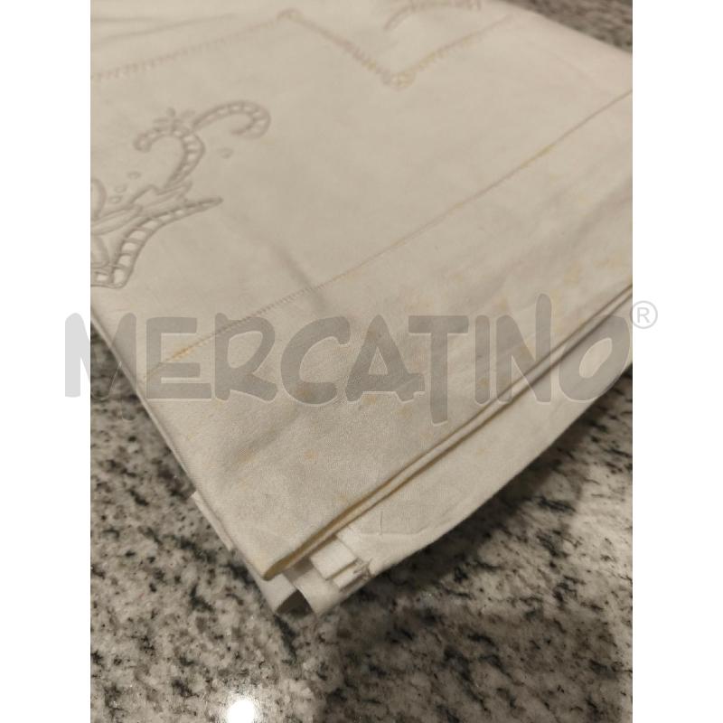 LENZUOLO MATRIMONIALE BIANCO + 2FED. INTAGLI | Mercatino dell'Usato Campobasso 2