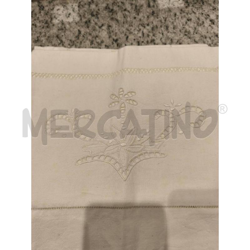LENZUOLO MATRIMONIALE BIANCO + 2FED. INTAGLI | Mercatino dell'Usato Campobasso 3