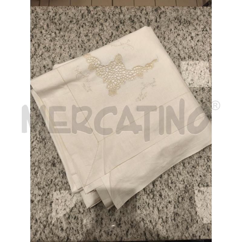 LENZUOLO MATRIMONIALE CON TOMBOLO | Mercatino dell'Usato Campobasso 1