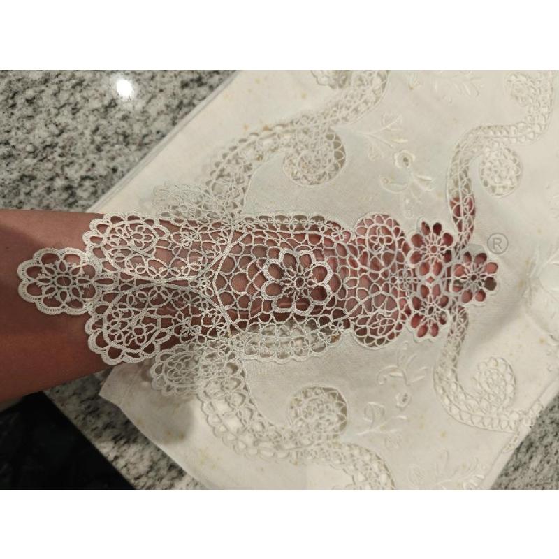 LENZUOLO MATRIMONIALE + 2FED. BIANCO BORDI RICAMATI | Mercatino dell'Usato Campobasso 3