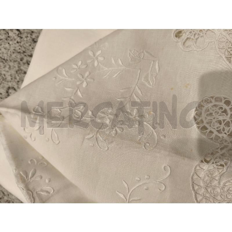 LENZUOLO MATRIMONIALE + 2FED. BIANCO BORDI RICAMATI | Mercatino dell'Usato Campobasso 4