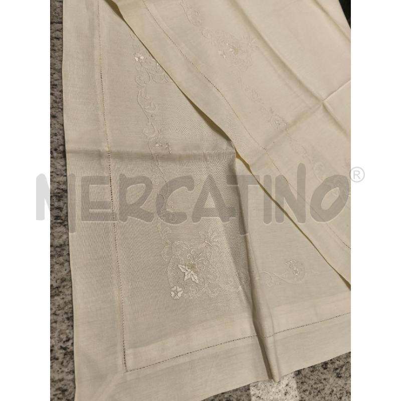 LENZUOLO MATRIMONIALE + 2FED. PANNA RICAMI A MANO | Mercatino dell'Usato Campobasso 2