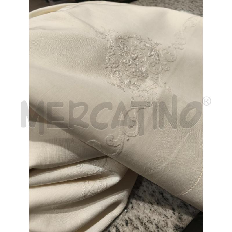 LENZUOLO MATRIMONIALE + 2FED. PANNA RICAMI A MANO | Mercatino dell'Usato Campobasso 3