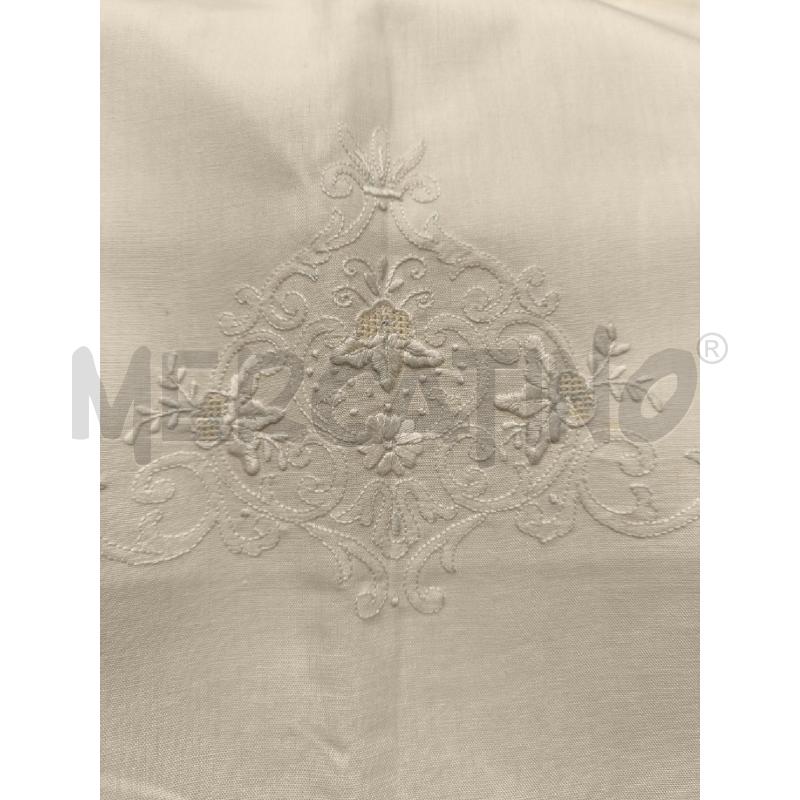 LENZUOLO MATRIMONIALE + 2FED. PANNA RICAMI A MANO | Mercatino dell'Usato Campobasso 4