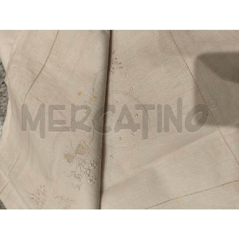 LENZUOLO MATRIMONIALE + 2 FED. MISTO LINO RICAMATO A MANO | Mercatino dell'Usato Campobasso 4