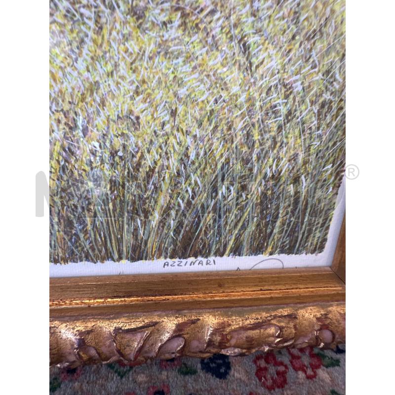 LITOGRAFIA RIP. AZZINARI ALBERO NEL CAMPO 84X65 CM C. | Mercatino dell'Usato Campobasso 3