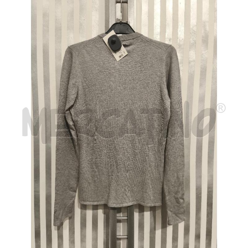 MAGLIA DONNA BRUNO MANETTI GRIGIA SCOLLO V SETA CASHMERE | Mercatino dell'Usato Campobasso 5