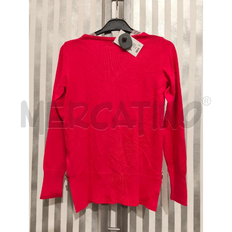 MAGLIA DONNA GUESS CORALLO SCOLLO PIZZO BIANCO | Mercatino dell'Usato Campobasso 5