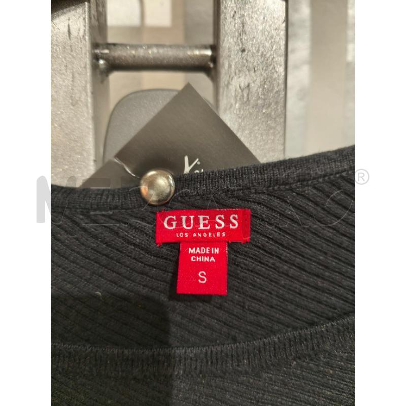 MAGLIA DONNA GUESS NERA COSTINE ORIZZONTALI ASIMMETRICA | Mercatino dell'Usato Campobasso 2