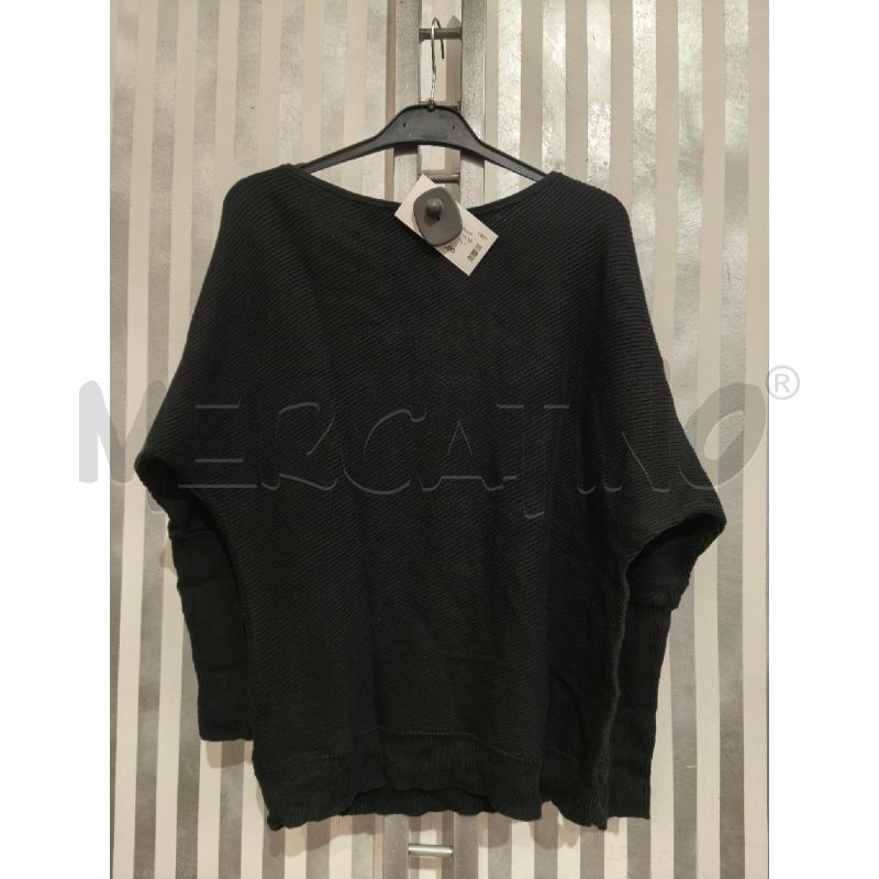 MAGLIA DONNA GUESS NERA COSTINE ORIZZONTALI ASIMMETRICA | Mercatino dell'Usato Campobasso 5