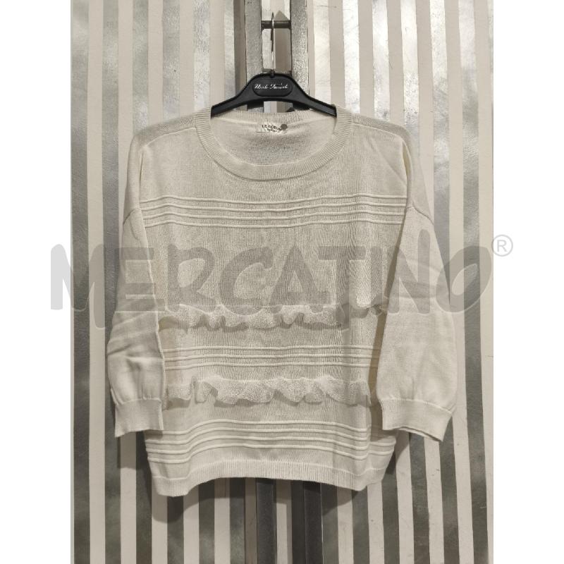 MAGLIA DONNA LE COEUR TWINSET PANNA VOLANT GLITTERATI | Mercatino dell'Usato Campobasso 1