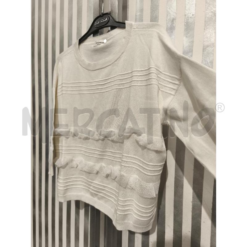 MAGLIA DONNA LE COEUR TWINSET PANNA VOLANT GLITTERATI | Mercatino dell'Usato Campobasso 4