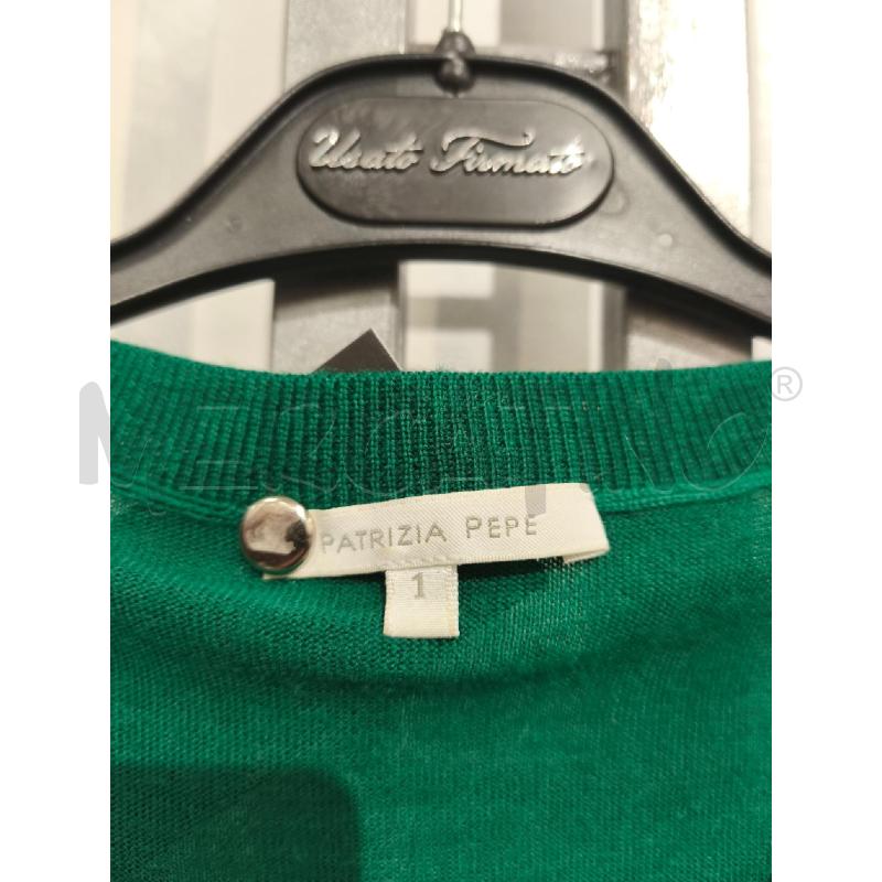 MAGLIA DONNA PATRIZIA PEPE VERDE SCOLLO V | Mercatino dell'Usato Campobasso 2