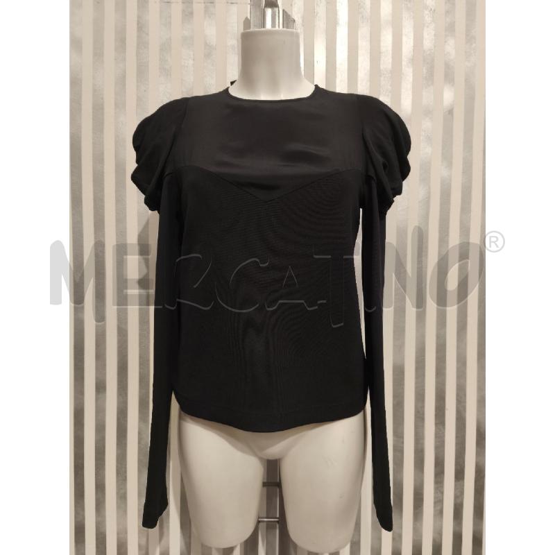 MAGLIA DONNA PINKO NERA PETTO E SPALLE SATINATI | Mercatino dell'Usato Campobasso 1