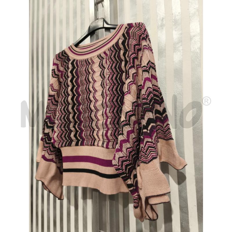 MAGLIA DONNA TENAX ROSA CIPRIA ZIGZAG NERO FUXIA | Mercatino dell'Usato Campobasso 4