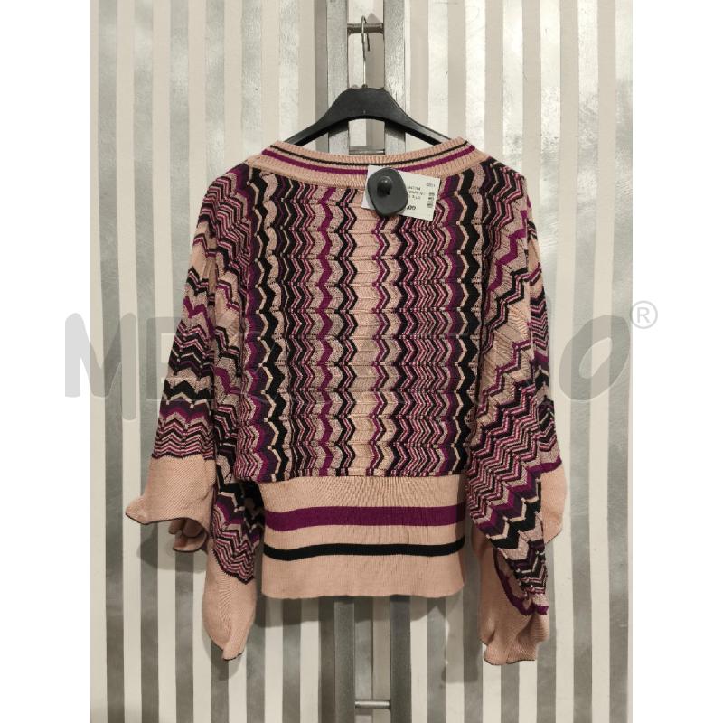 MAGLIA DONNA TENAX ROSA CIPRIA ZIGZAG NERO FUXIA | Mercatino dell'Usato Campobasso 5