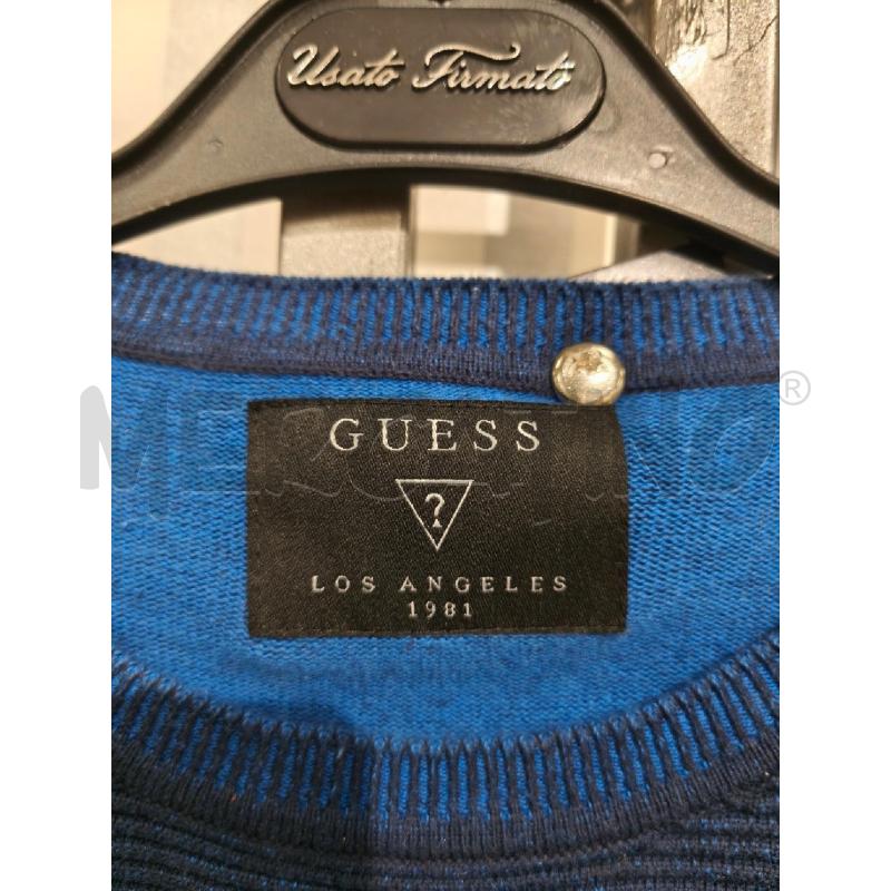MAGLIA UOMO GUESS BLU COSTINE ORIZZONTALI | Mercatino dell'Usato Campobasso 2