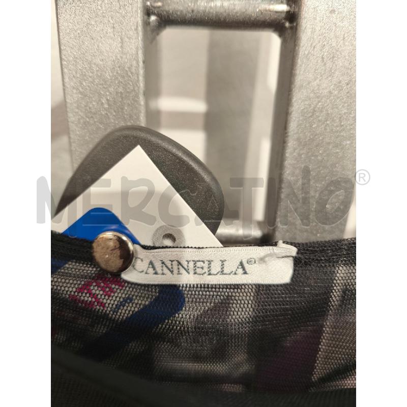 MAGLIETTA DONNA CANNELLA LILLA FIORI BEIGE ARANCIO E TULLE | Mercatino dell'Usato Campobasso 2