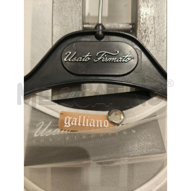 MAGLIETTA DONNA GALLIANO BIANCA TRASPARENTE DISEGNI | Mercatino dell'Usato Campobasso 2