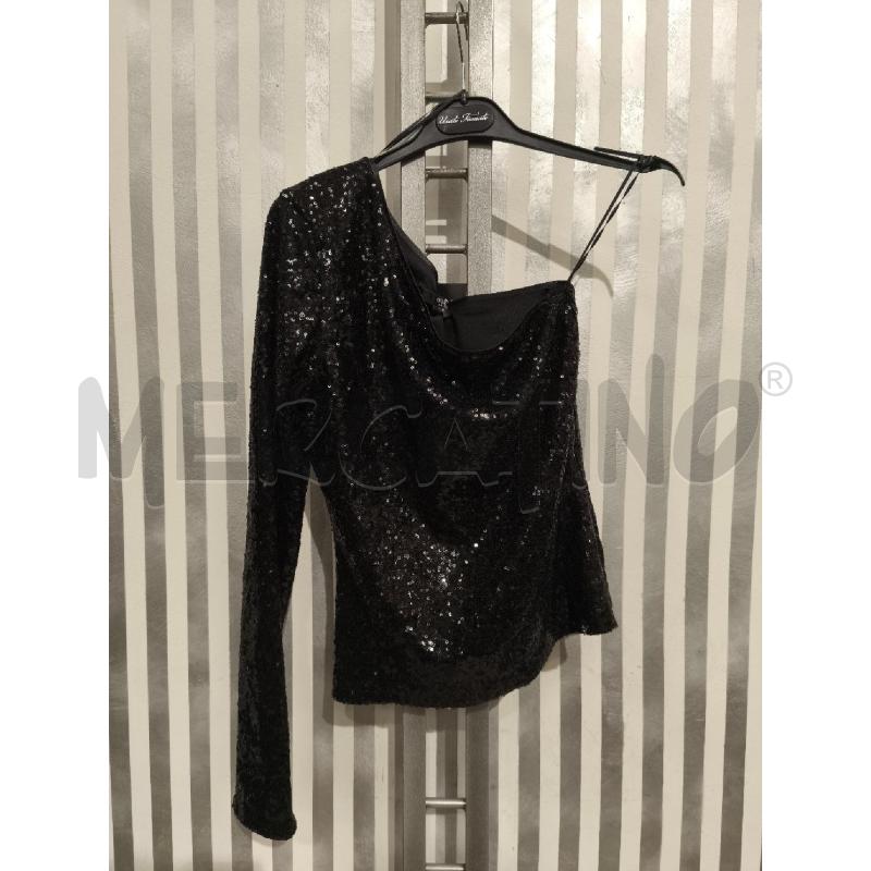 MAGLIETTA DONNA GUESS NERA MONOSPALLA PAILLETTES | Mercatino dell'Usato Campobasso 1