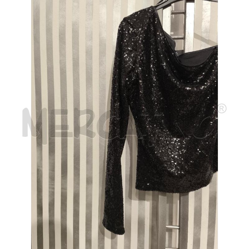 MAGLIETTA DONNA GUESS NERA MONOSPALLA PAILLETTES | Mercatino dell'Usato Campobasso 3