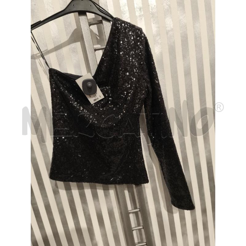 MAGLIETTA DONNA GUESS NERA MONOSPALLA PAILLETTES | Mercatino dell'Usato Campobasso 5