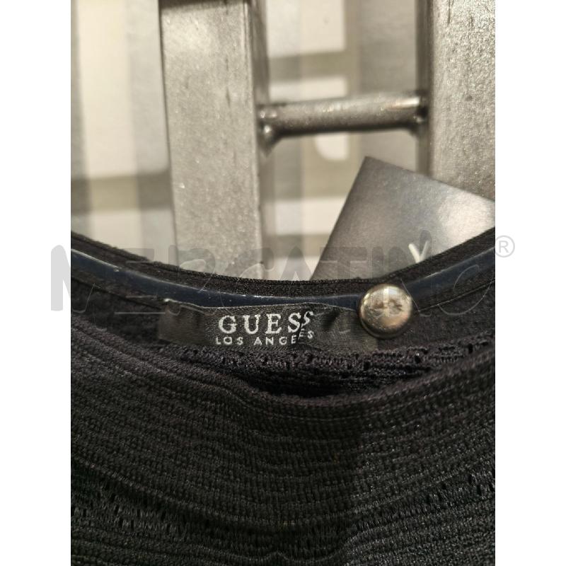 MAGLIETTA DONNA GUESS PIZZO NERO NUOVA SCOLLO A BARCA | Mercatino dell'Usato Campobasso 2