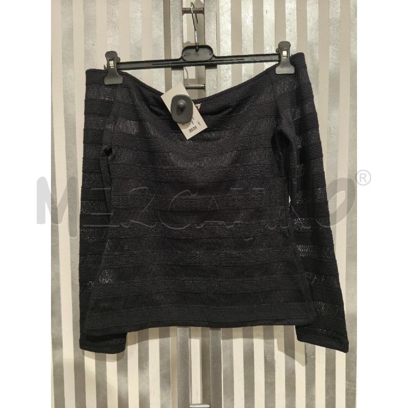 MAGLIETTA DONNA GUESS PIZZO NERO NUOVA SCOLLO A BARCA | Mercatino dell'Usato Campobasso 5