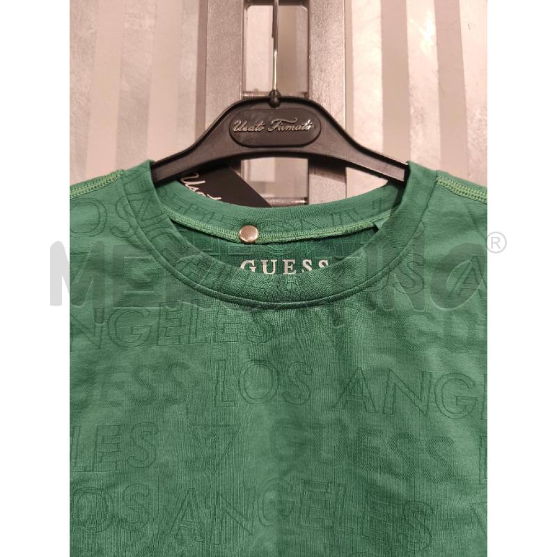 MAGLIETTA DONNA GUESS VERDE CORTA SCRITTE | Mercatino dell'Usato Campobasso 3