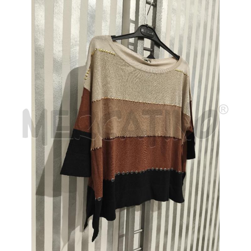 MAGLIETTA DONNA LIU JO BEIGE MARRONCINA NERA STRASS | Mercatino dell'Usato Campobasso 3