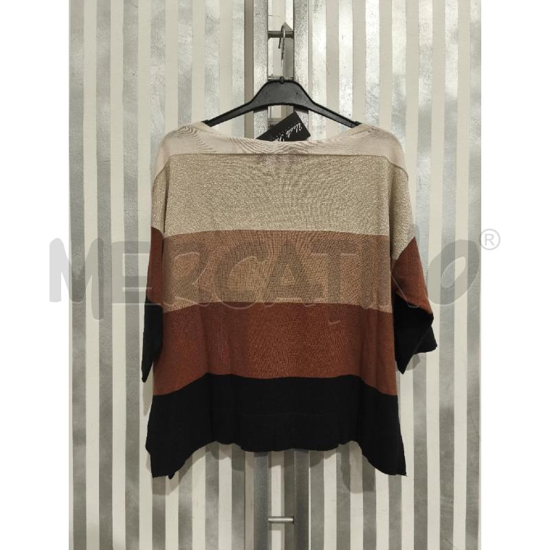 MAGLIETTA DONNA LIU JO BEIGE MARRONCINA NERA STRASS | Mercatino dell'Usato Campobasso 4