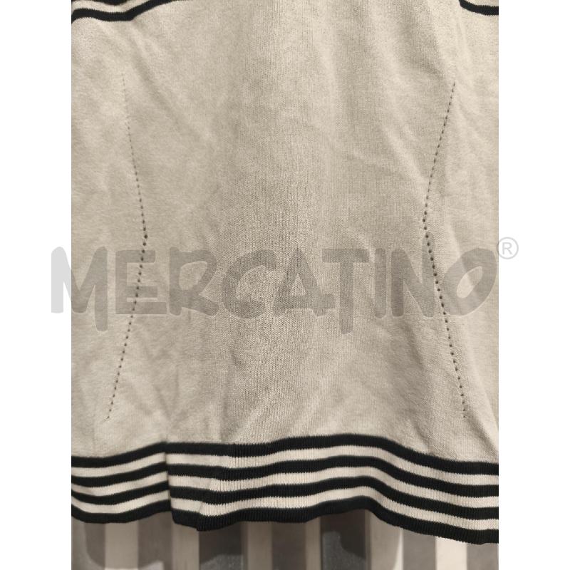 MAGLIETTA DONNA MAX MARA PANNA BORDI RIGHE PANNA NERE | Mercatino dell'Usato Campobasso 4