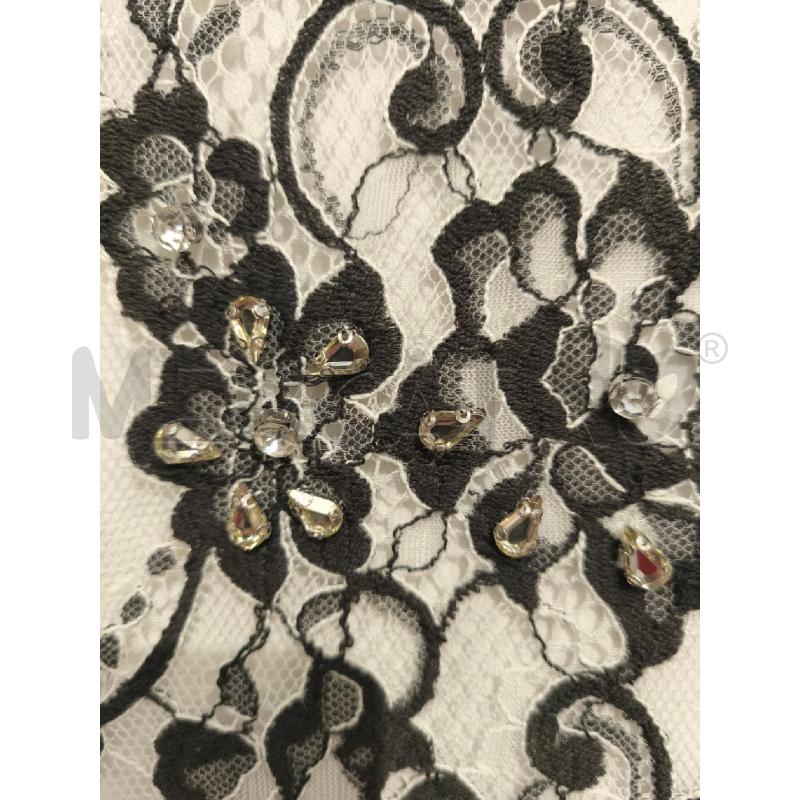 MAGLIETTA DONNA PATRIZIA PEPE BIANCA PIZZO NERO E STRASS | Mercatino dell'Usato Campobasso 4