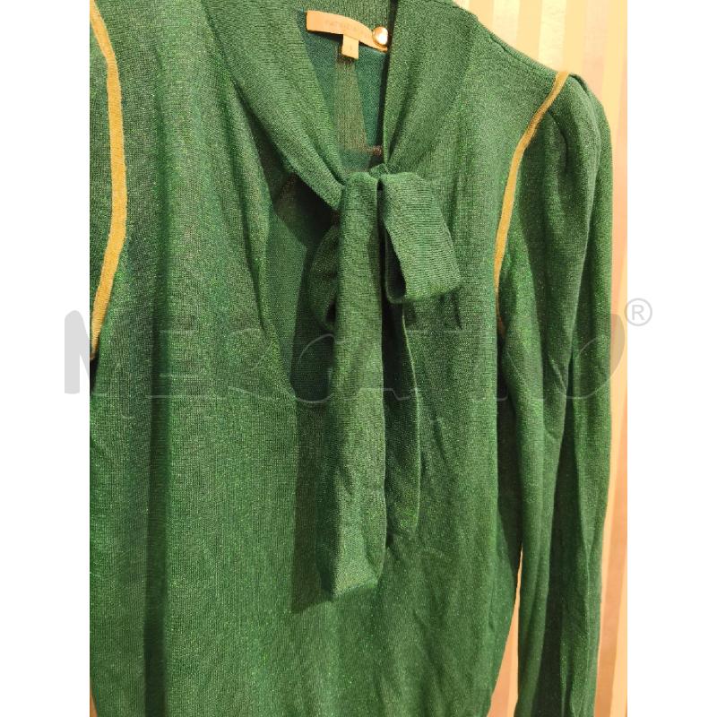 MAGLIETTA DONNA PATRIZIA PEPE VERDE GLITTER | Mercatino dell'Usato Campobasso 2