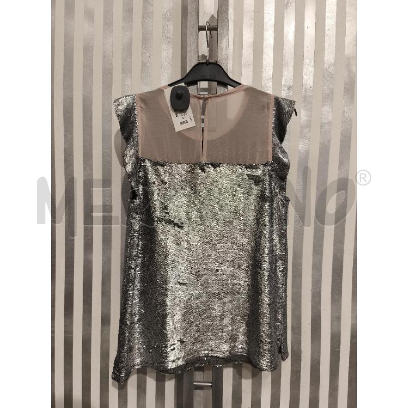 MAGLIETTA DONNA PINKO ARGENTO GIRABRILLA RETRO ROSA | Mercatino dell'Usato Campobasso 5