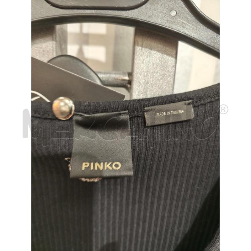 MAGLIETTA DONNA PINKO NERA A COSTINE CON BOTTONCINI | Mercatino dell'Usato Campobasso 2