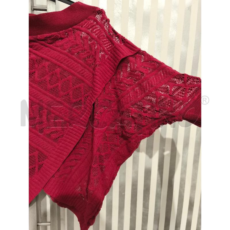 MAGLIETTA DONNA PINKO ROSSO SCURO TRAFORATA | Mercatino dell'Usato Campobasso 4