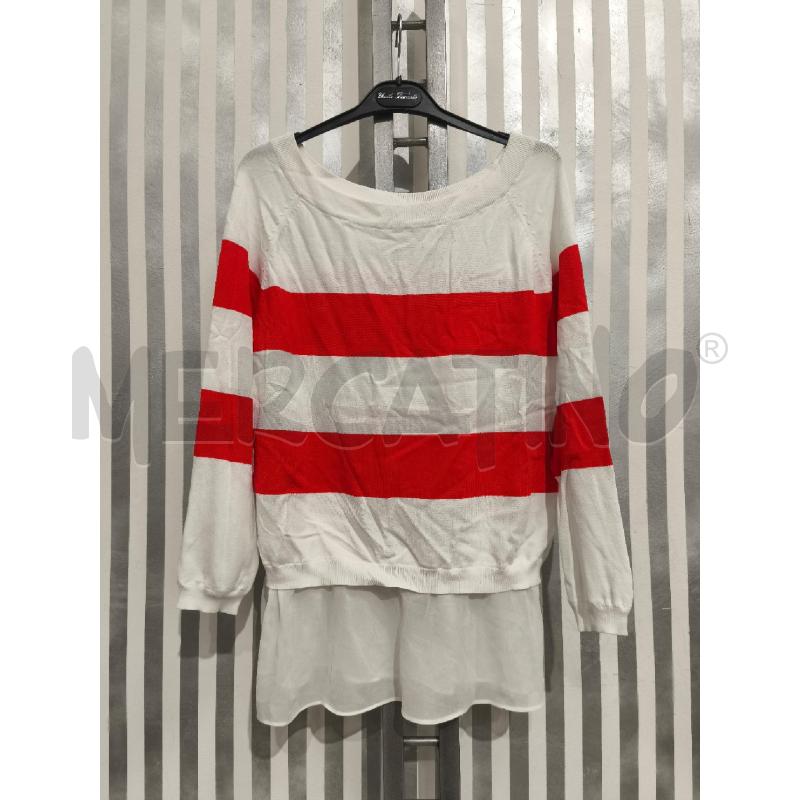 MAGLIETTA DONNA SCEE TWINSET RIGHE BIANCHE ROSSE | Mercatino dell'Usato Campobasso 1